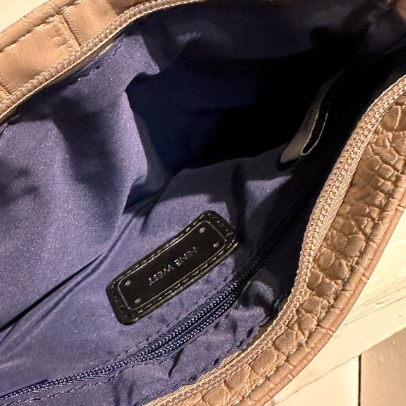 Nine West Taupe Alligator Print Crossbody Purse with Silver Metal Accents - Picture 7 of 11